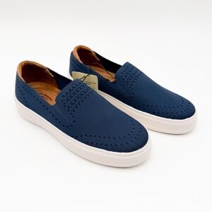 Dearfoams Sophie Women's Slip-On Lightweight Comfortable Loafers Navy Blue 6 NEW